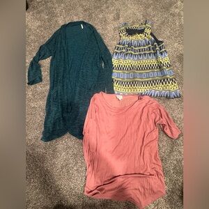 Stylish Patterned Women's Blouse in Blue and Yellow bundle